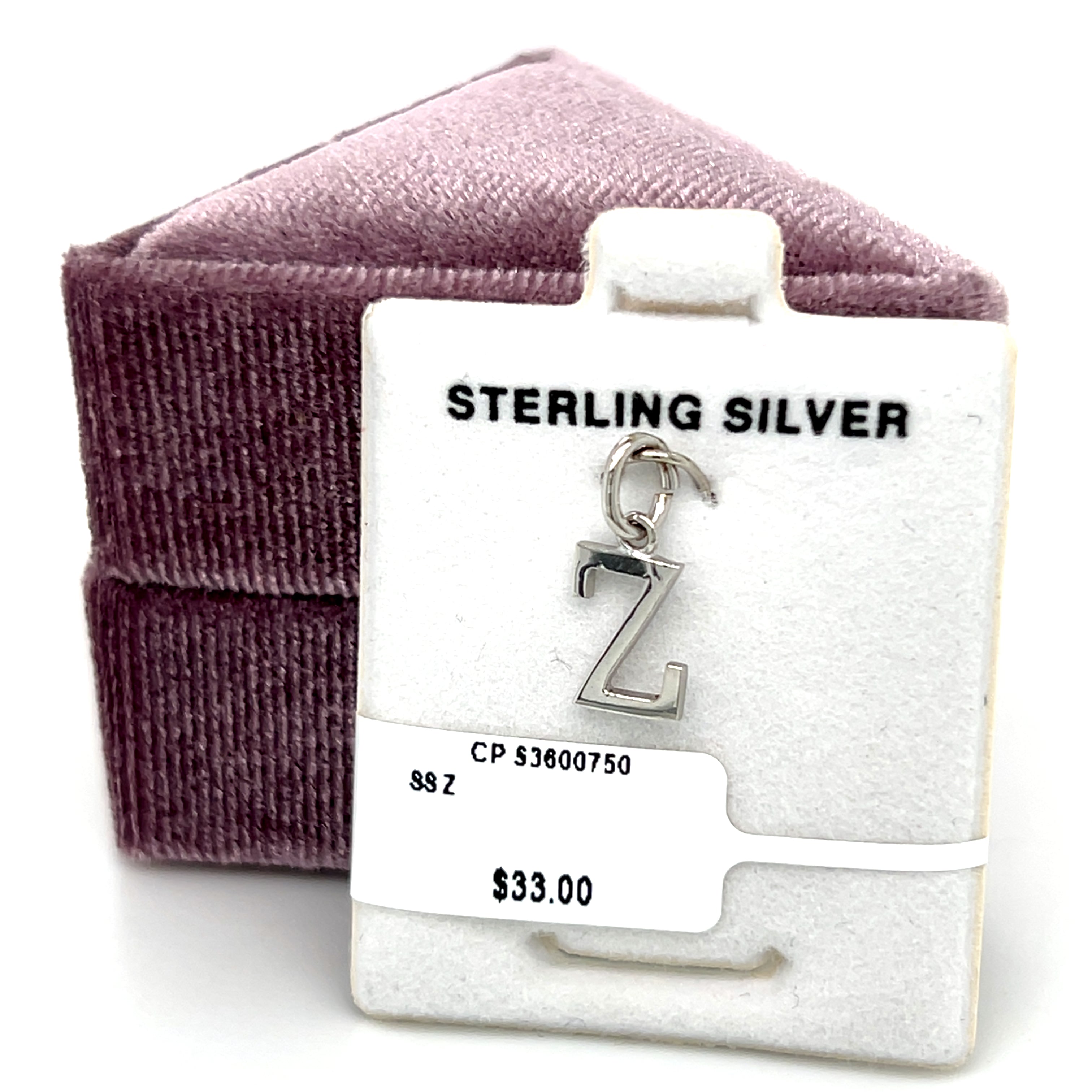 Sterling Silver Letter Z Charm