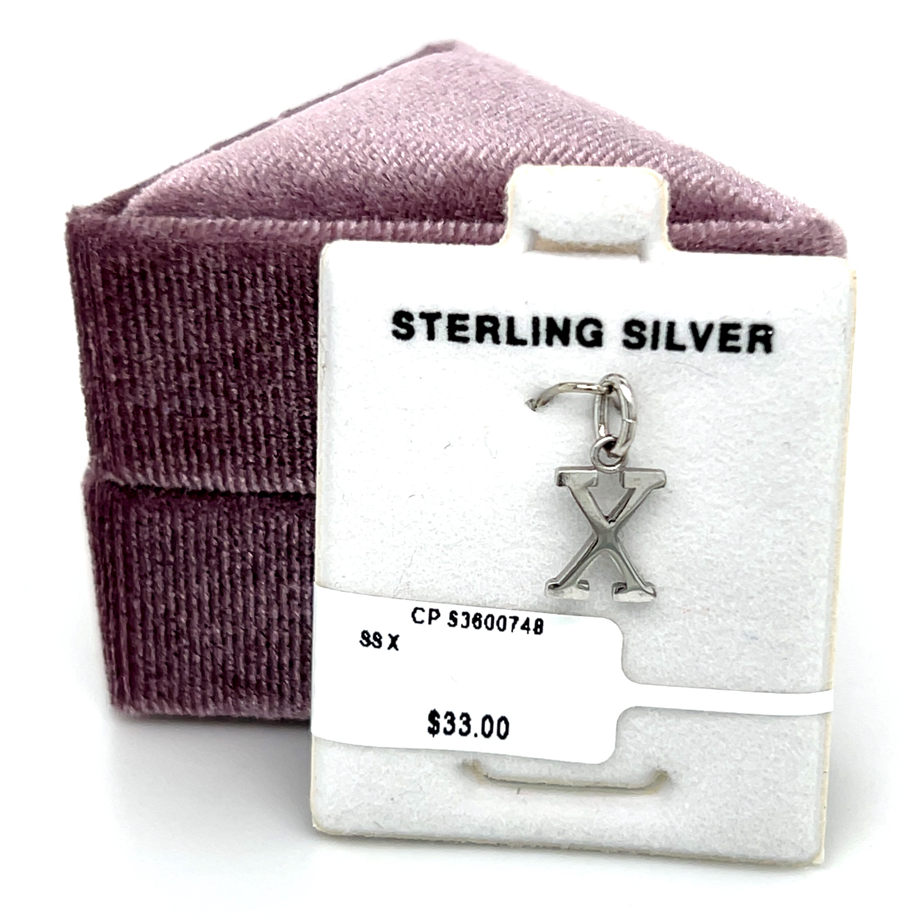 Sterling Silver Letter X Charm