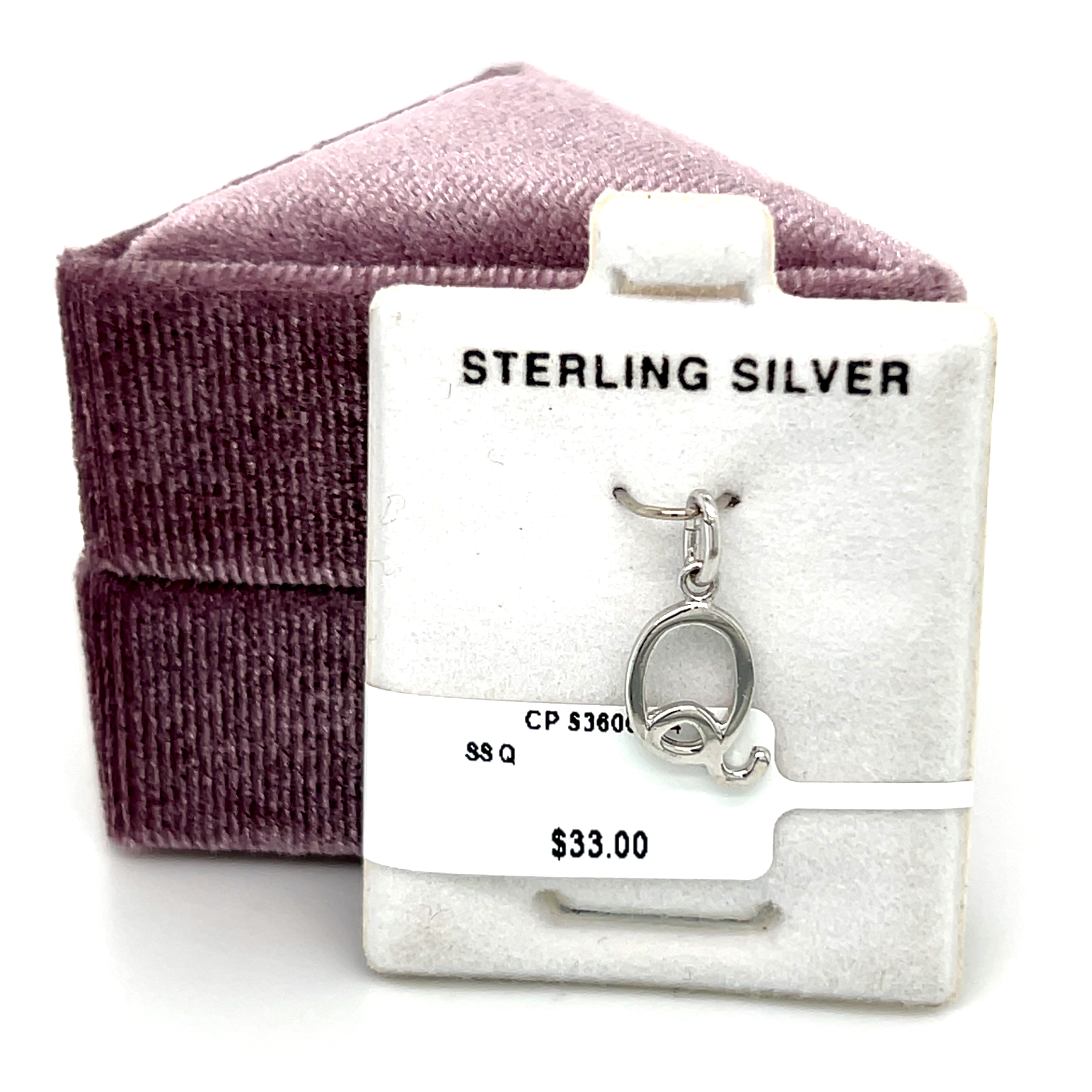 Sterling Silver Letter Q Charm