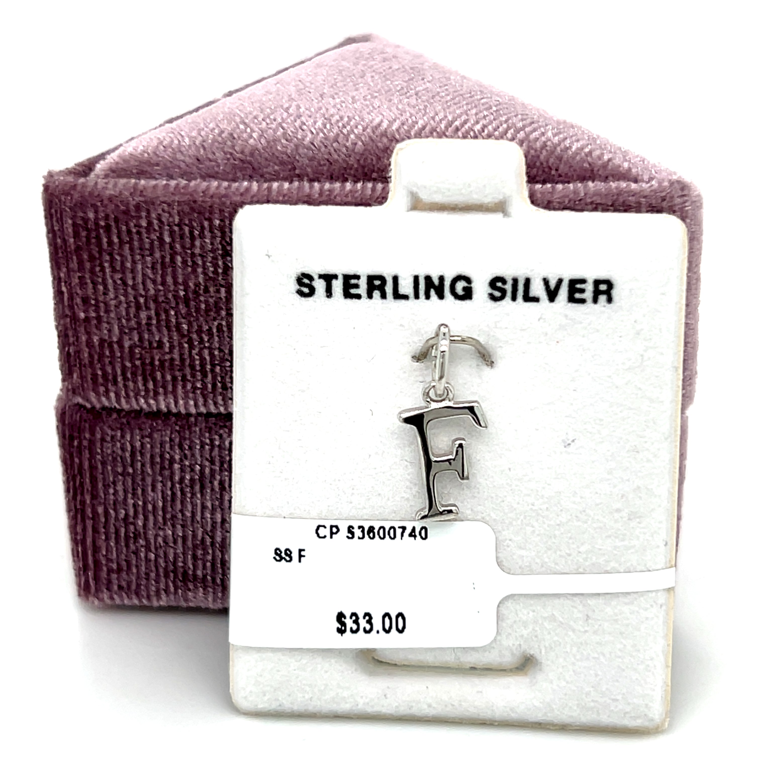 Sterling Silver Letter "F" Charm