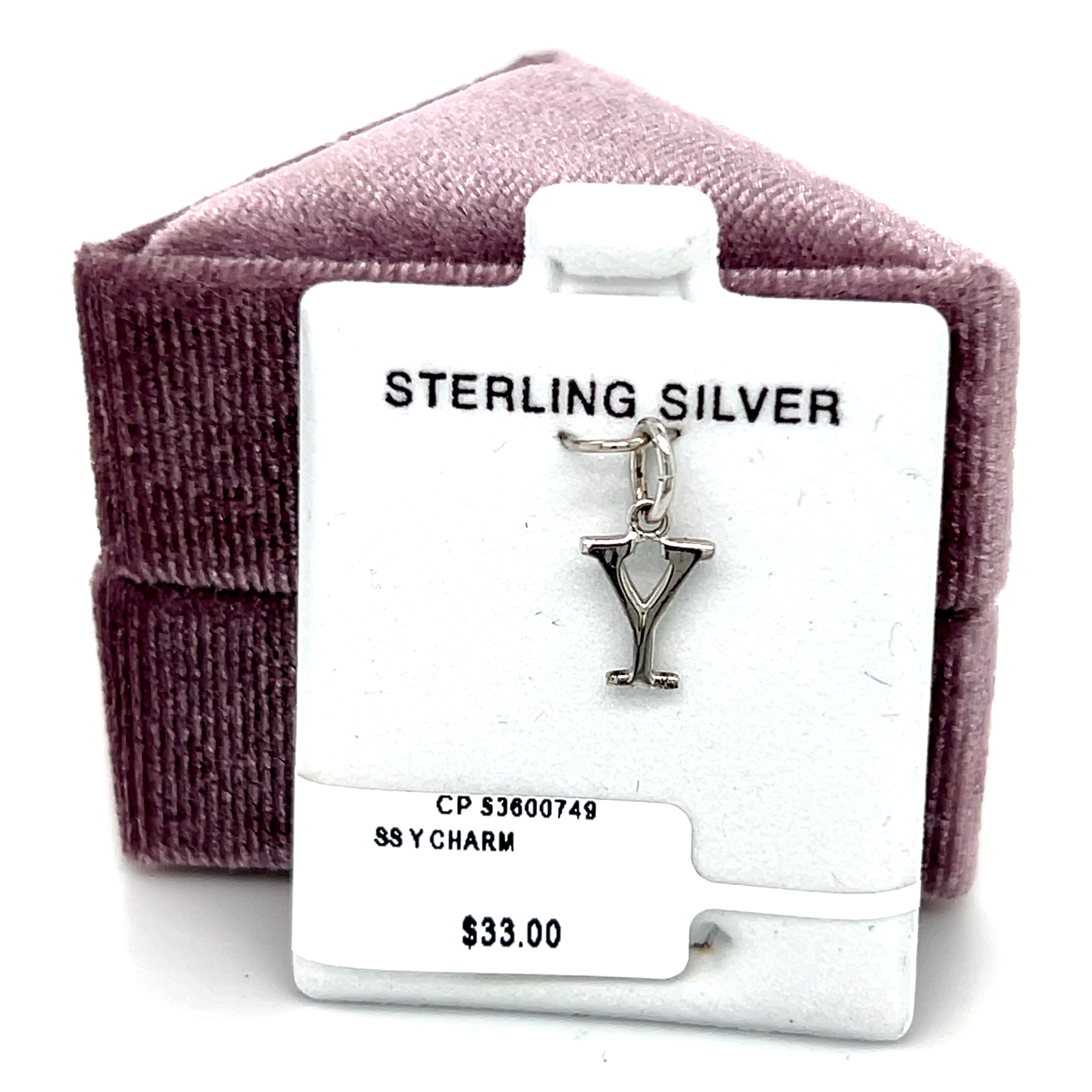 Sterling Silver Letter Y Charm