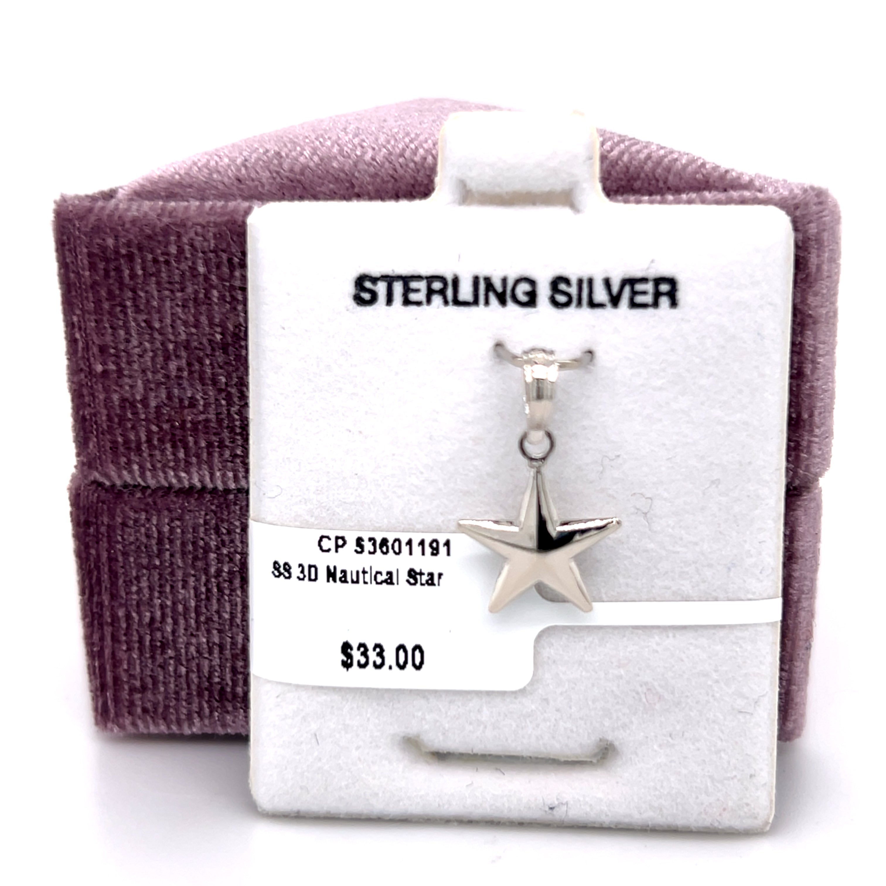 Sterling Silver 3D Nautical Star Charm