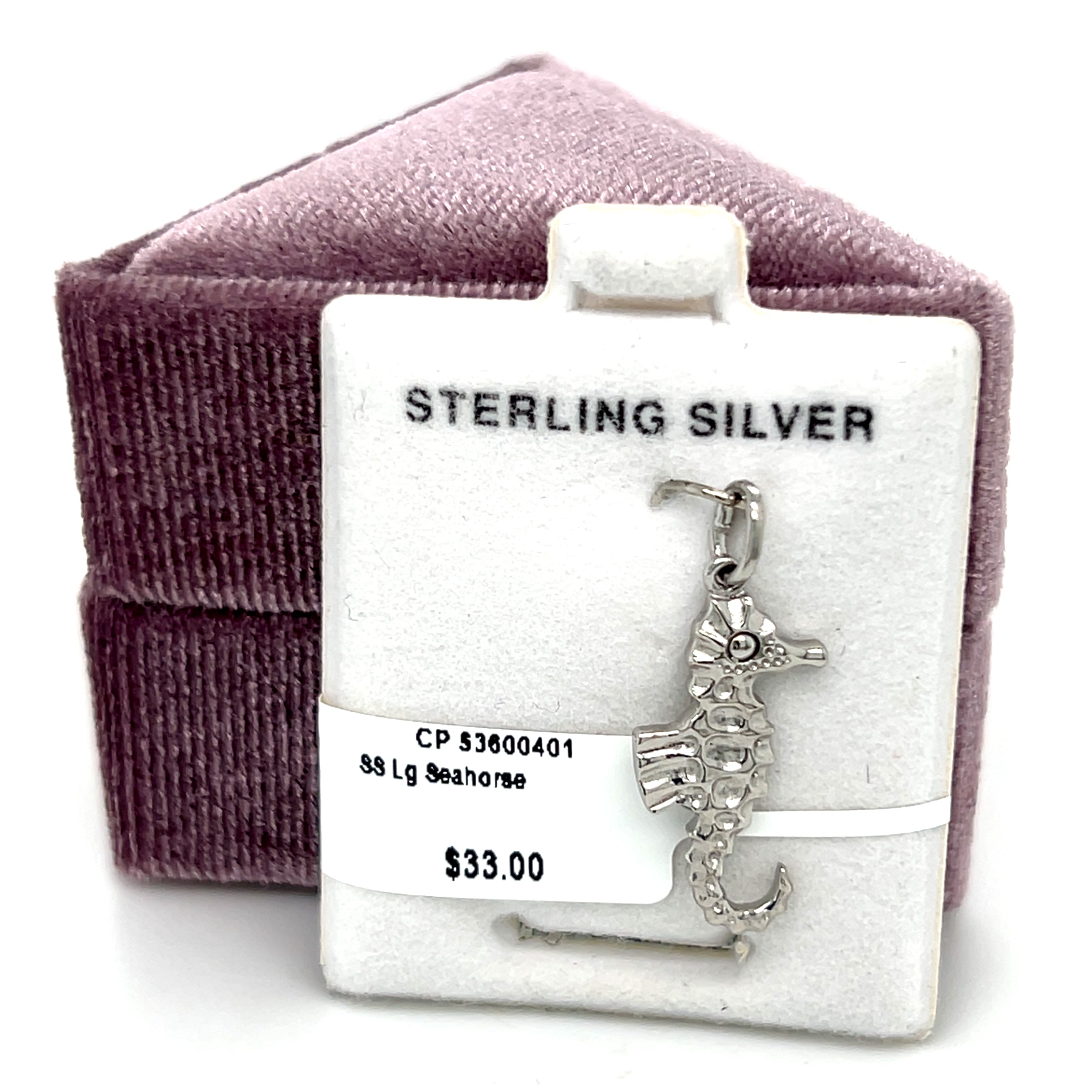 Sterling Silver Large Seahorse Charm