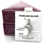 Sterling Silver Puffed Dolphin Charm