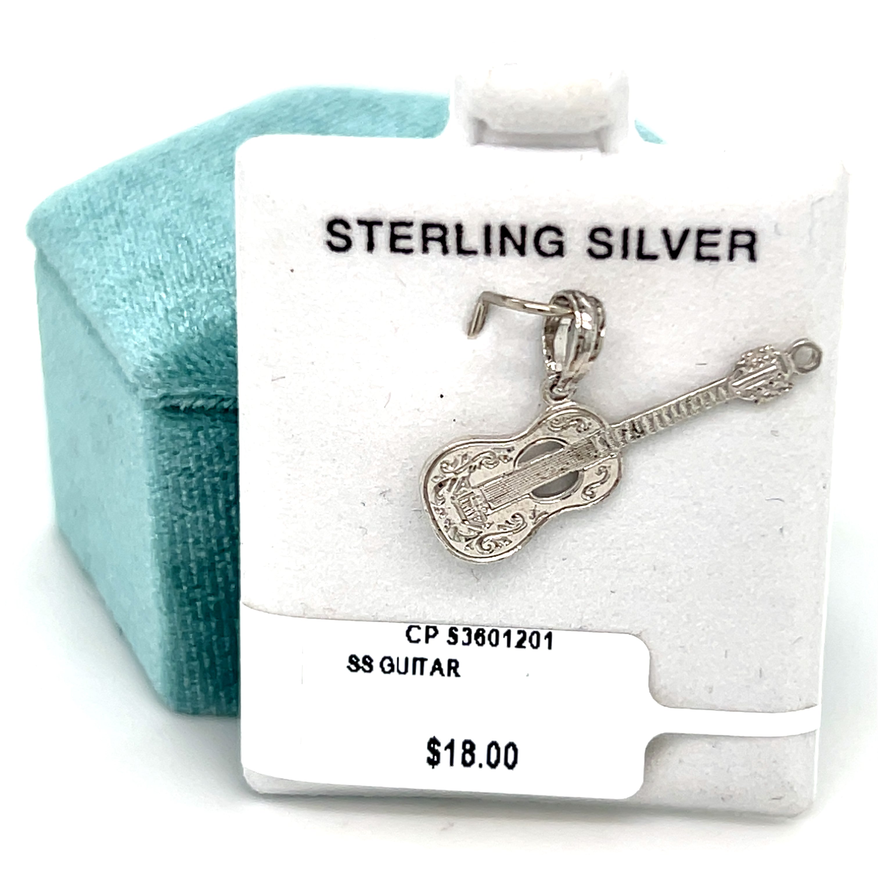 Sterling Silver Guitar Charm
