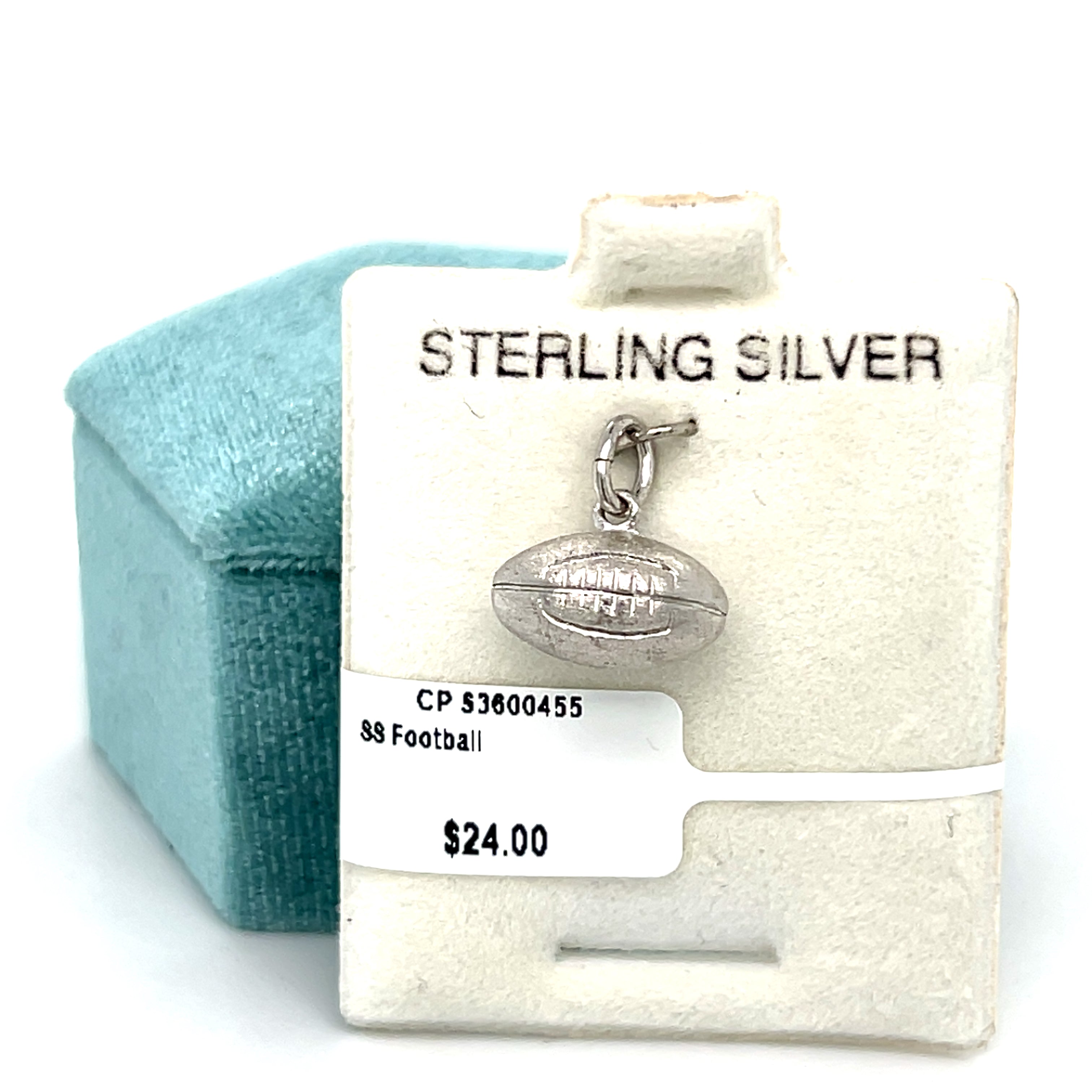 Sterling Silver Football Charm
