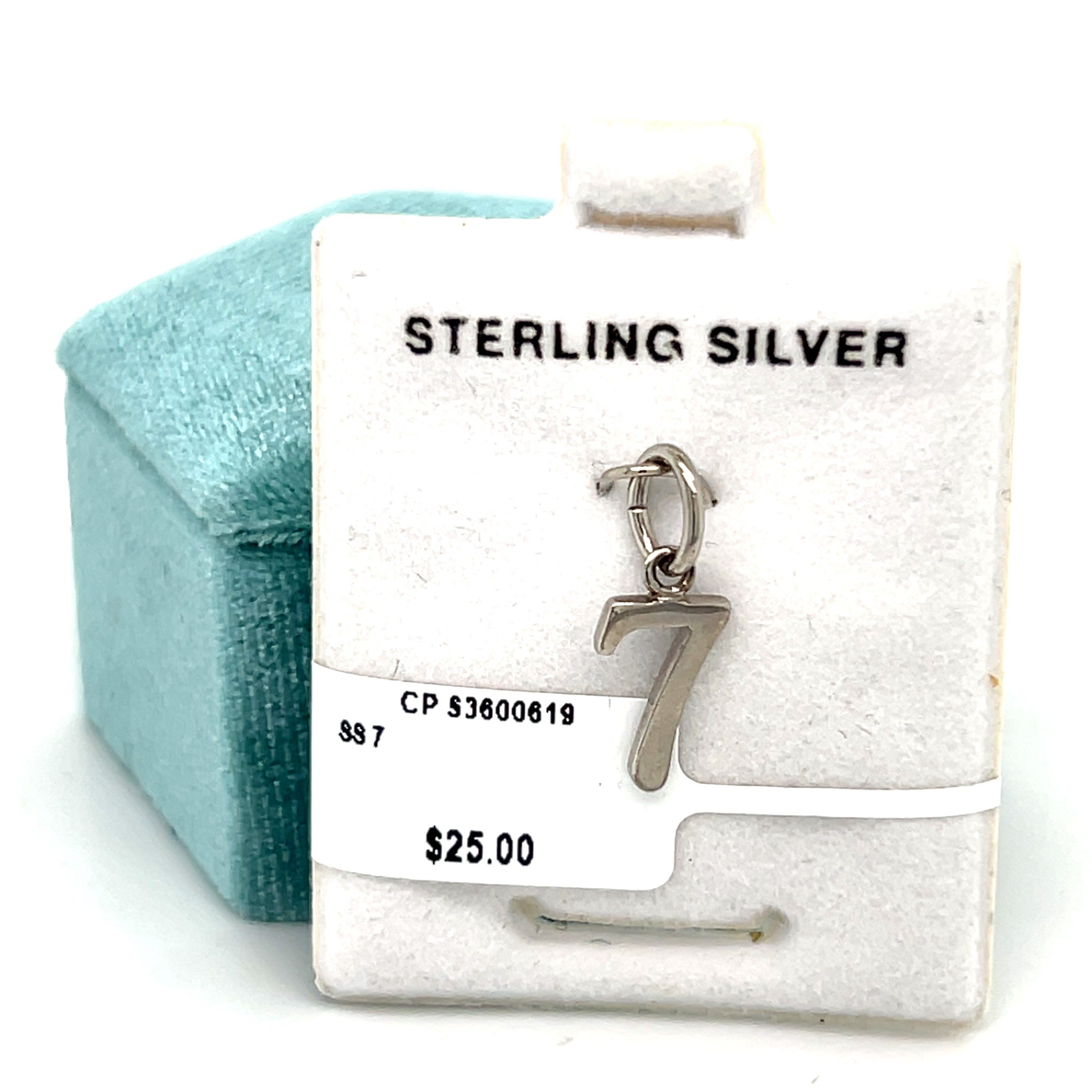 Sterling Silver Number 7 Charm