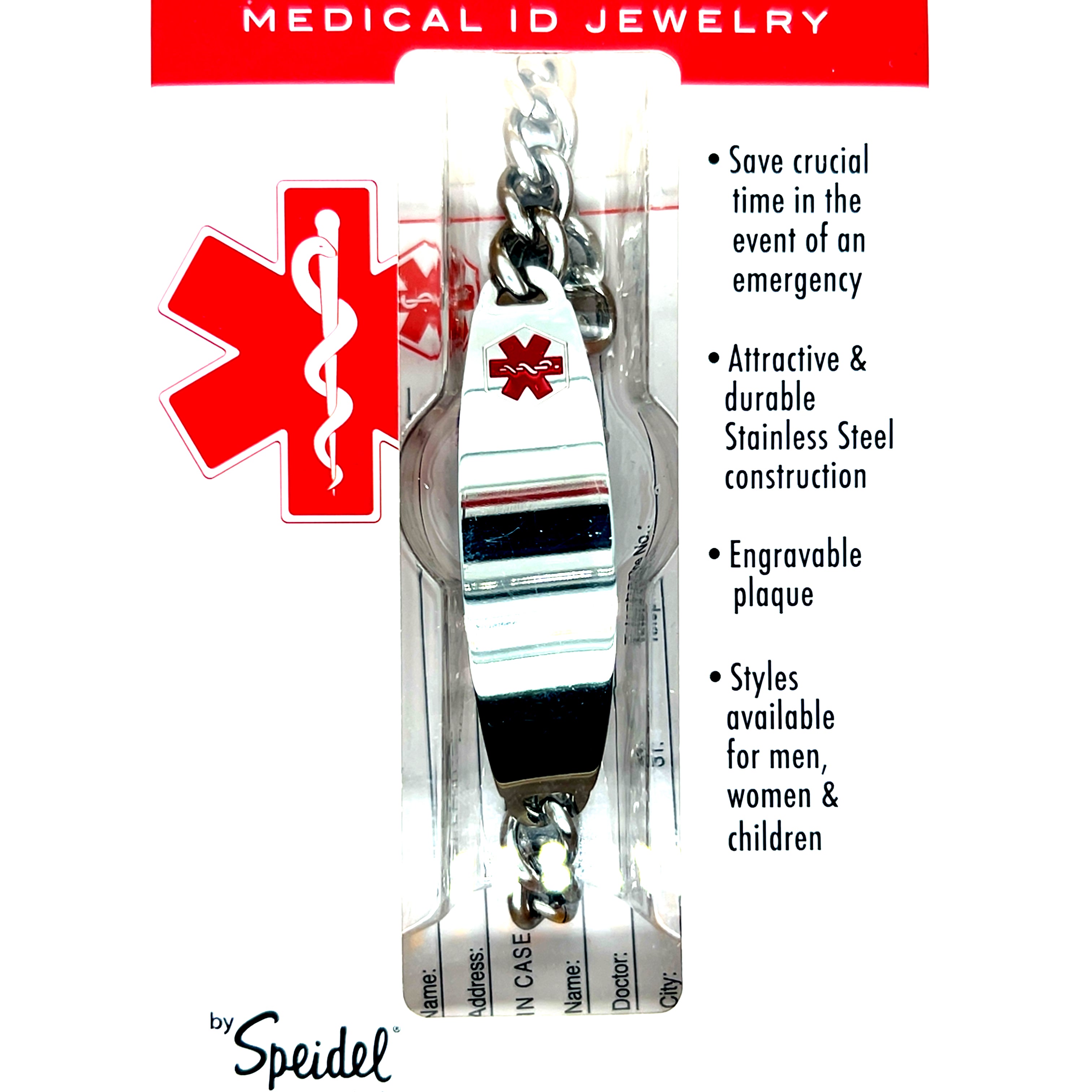 Men's Medilog ID Stainless Steel Bracelet