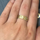 Ladies' 14K Yellow Gold 0.37 Carat Total Weight Scattered Gypsy Set Diamond Wedding/Anniversary/Stackable Band Ring