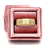 Ladies' 14K Yellow Gold 0.37 Carat Total Weight Scattered Gypsy Set Diamond Wedding/Anniversary/Stackable Band Ring