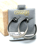 Ribbed Hoop Allergy Free Earrings