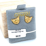 Cat's Head Allergy Free Earrings