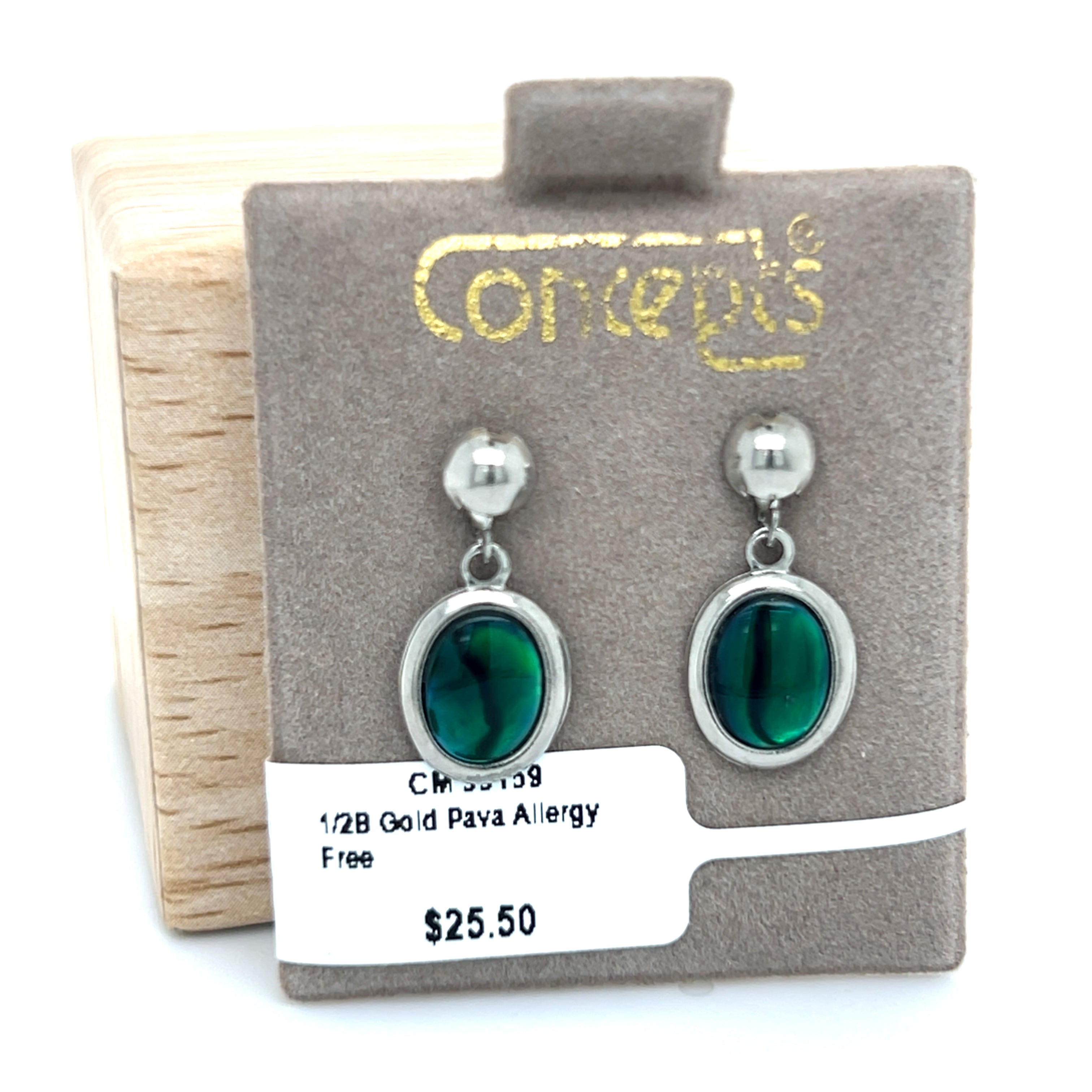 Gold Pava Allergy Free Earrings