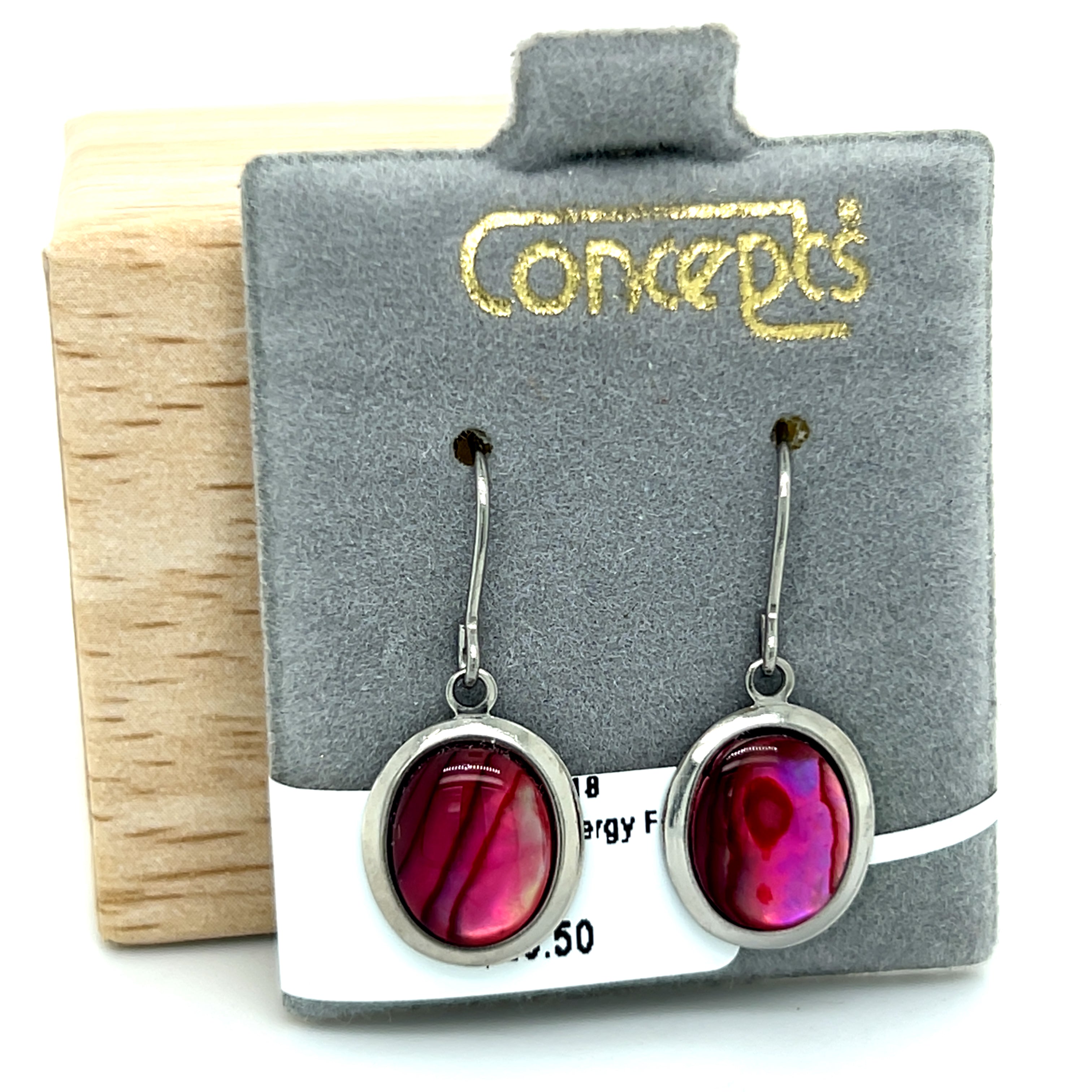 Pink Pava Fishhook Dangle Allergy Free Earrings