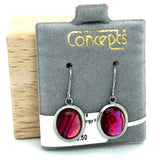 Pink Pava Fishhook Dangle Allergy Free Earrings