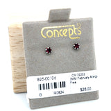 3mm February Birthstone Allergy Free Earrings