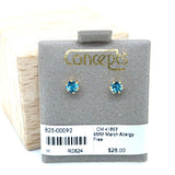 4mm March Allergy Free Earrings