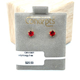 4mm July Birthstone Allergy Free Earrings