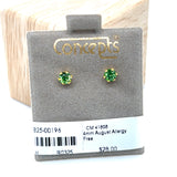 4mm August Allergy Free Earrings