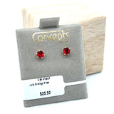 4mm July Birthstone Allergy Free Earrings