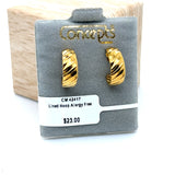 Textured Hoop Allergy Free Earrings