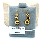 Concepts ~12x7mm Triple Cluster Allergy Free Earrings