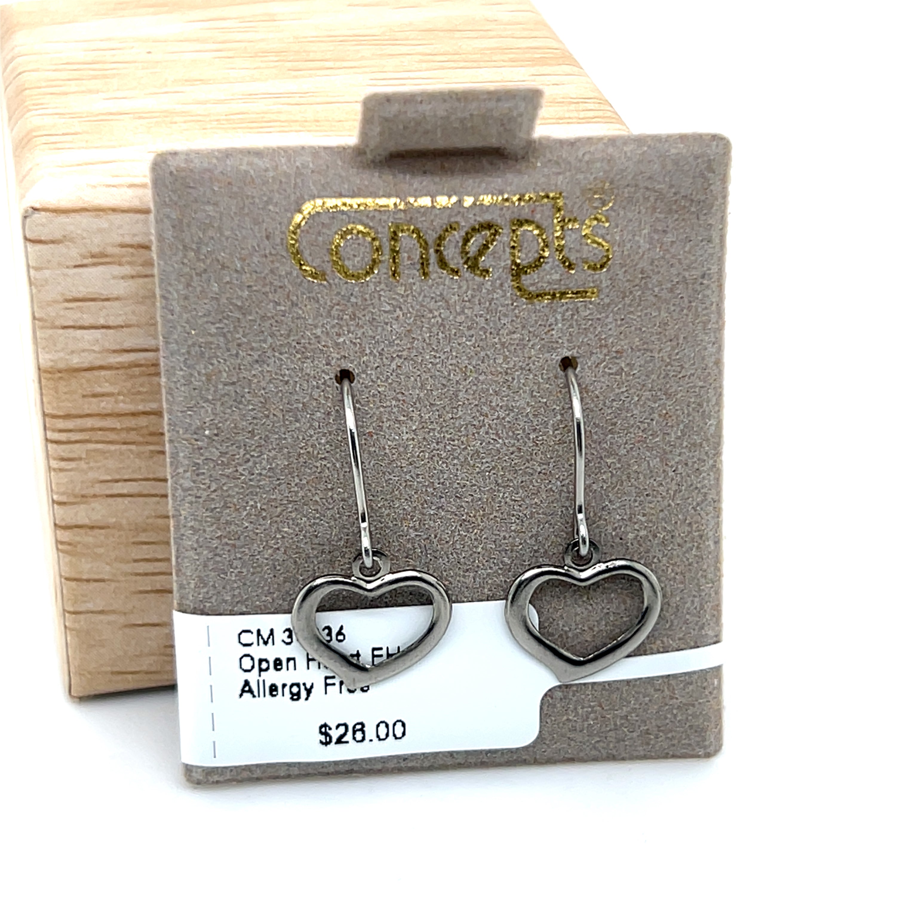 Open Heart Allergy Free Earrings