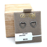 Beaded Open Heart Allergy Free Earrings