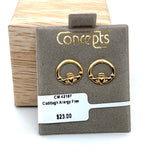 Concepts ~3/8" Claddagh Allergy Free Earrings