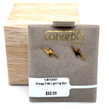 Concepts ~11x4mm Lightning Bolt Allergy Free Earrings