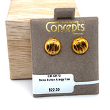 Dome Button Allergy Free Earrings
