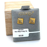 Concepts Gold-Tone ~8x8mm Small Design Allergy Free Earrings