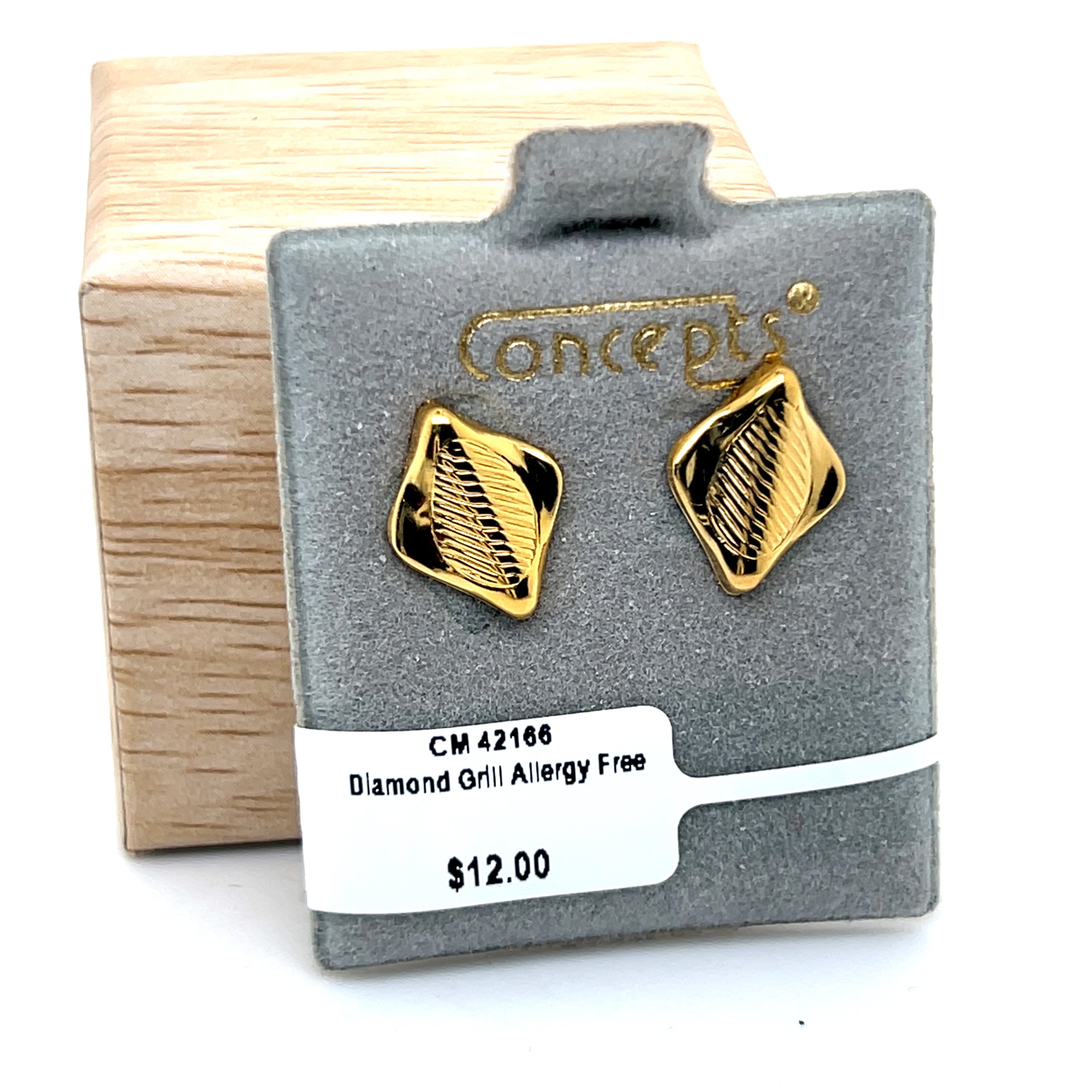Diamond Grill Allergy Free Earrings