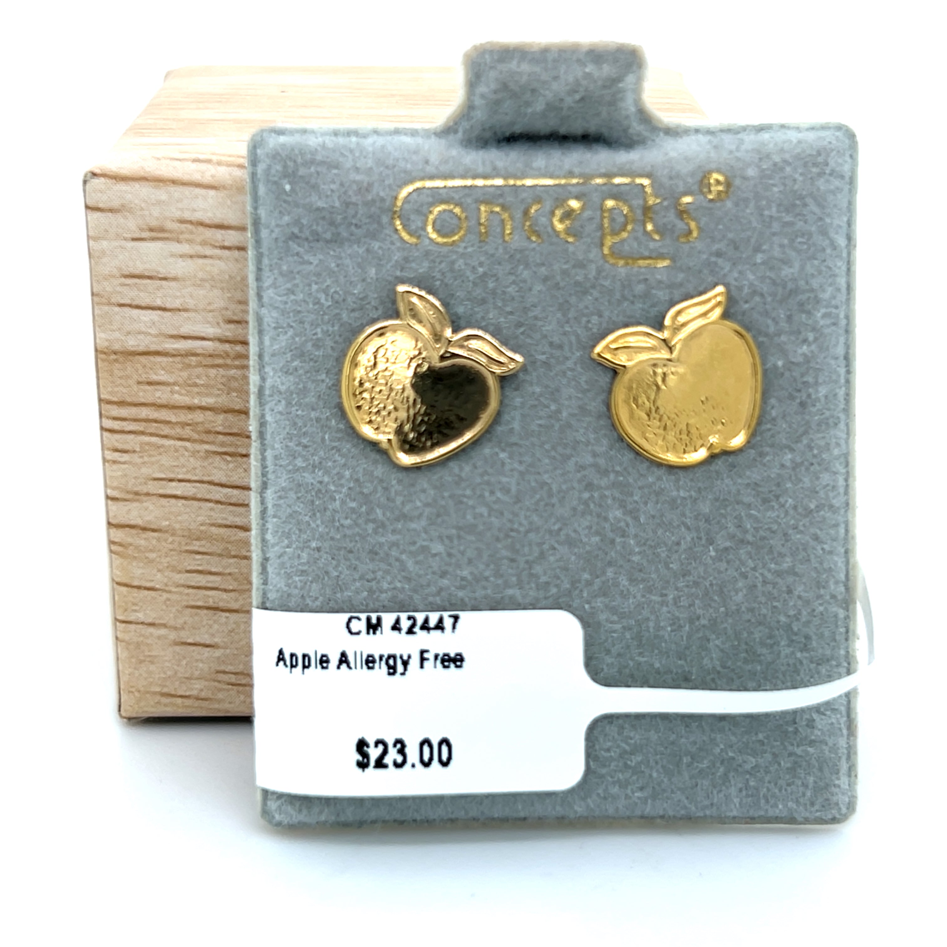 Apple Stud Allergy Free Earrings