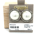 Simulated Bamboo Pearl Allergy Free Earrings