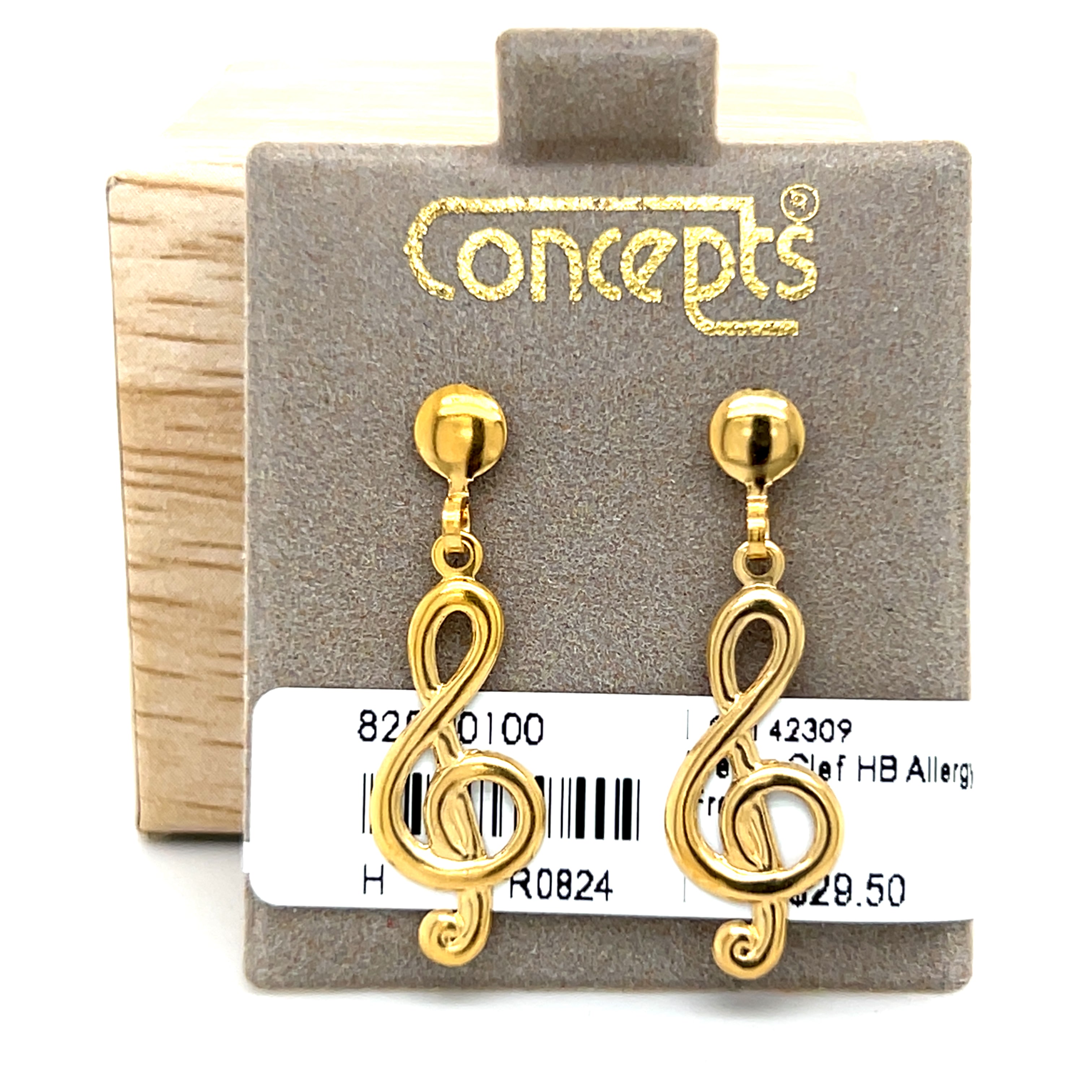 Treble Clef HB Allergy Free Earrings