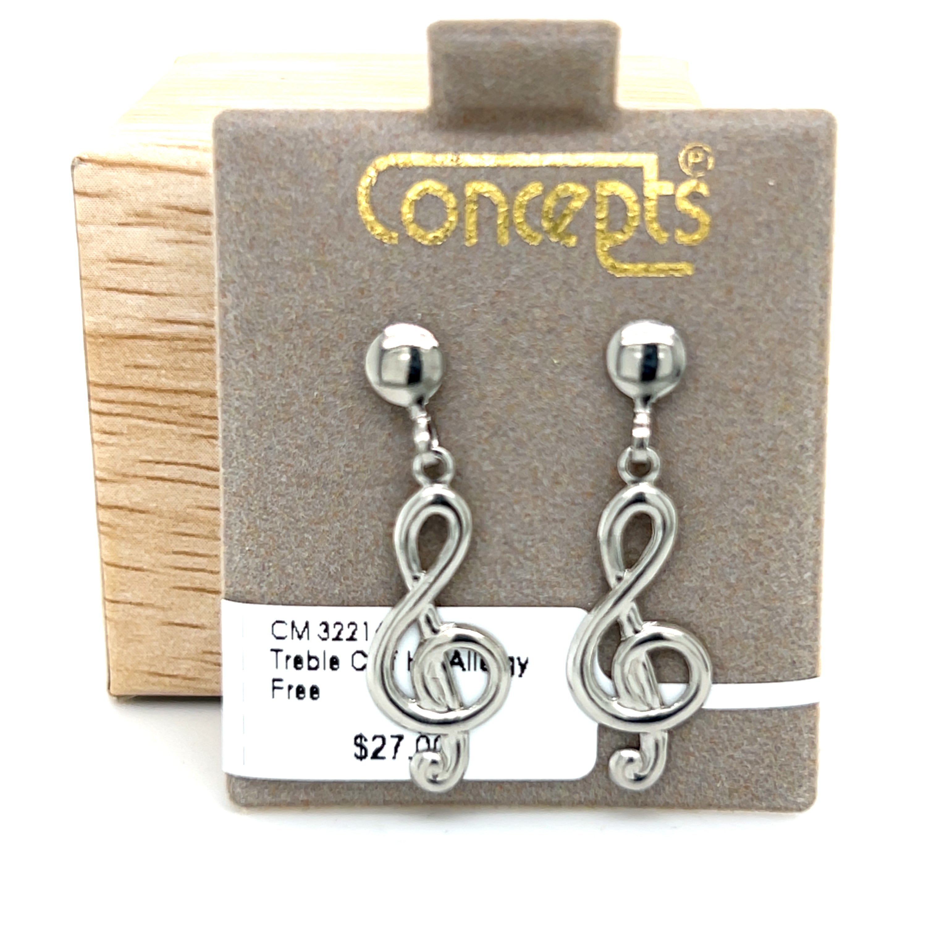 Treble Clef Allergy Free Earrings