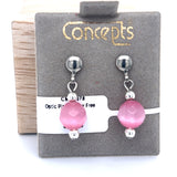 Optic Pink Dangle Allergy Free Earrings