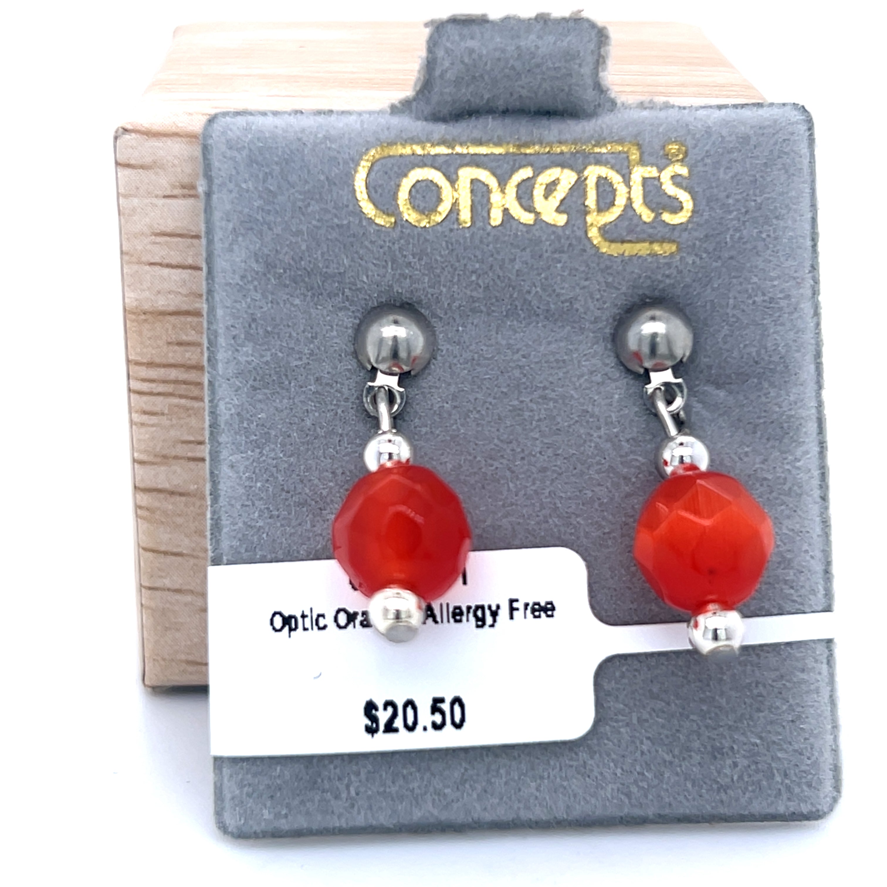 Optic Orange Allergy Free Dangle Earrings