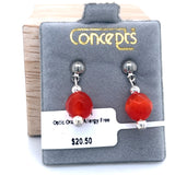 Optic Orange Allergy Free Dangle Earrings