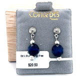 Optic Blue Allergy Free Dangle Earrings