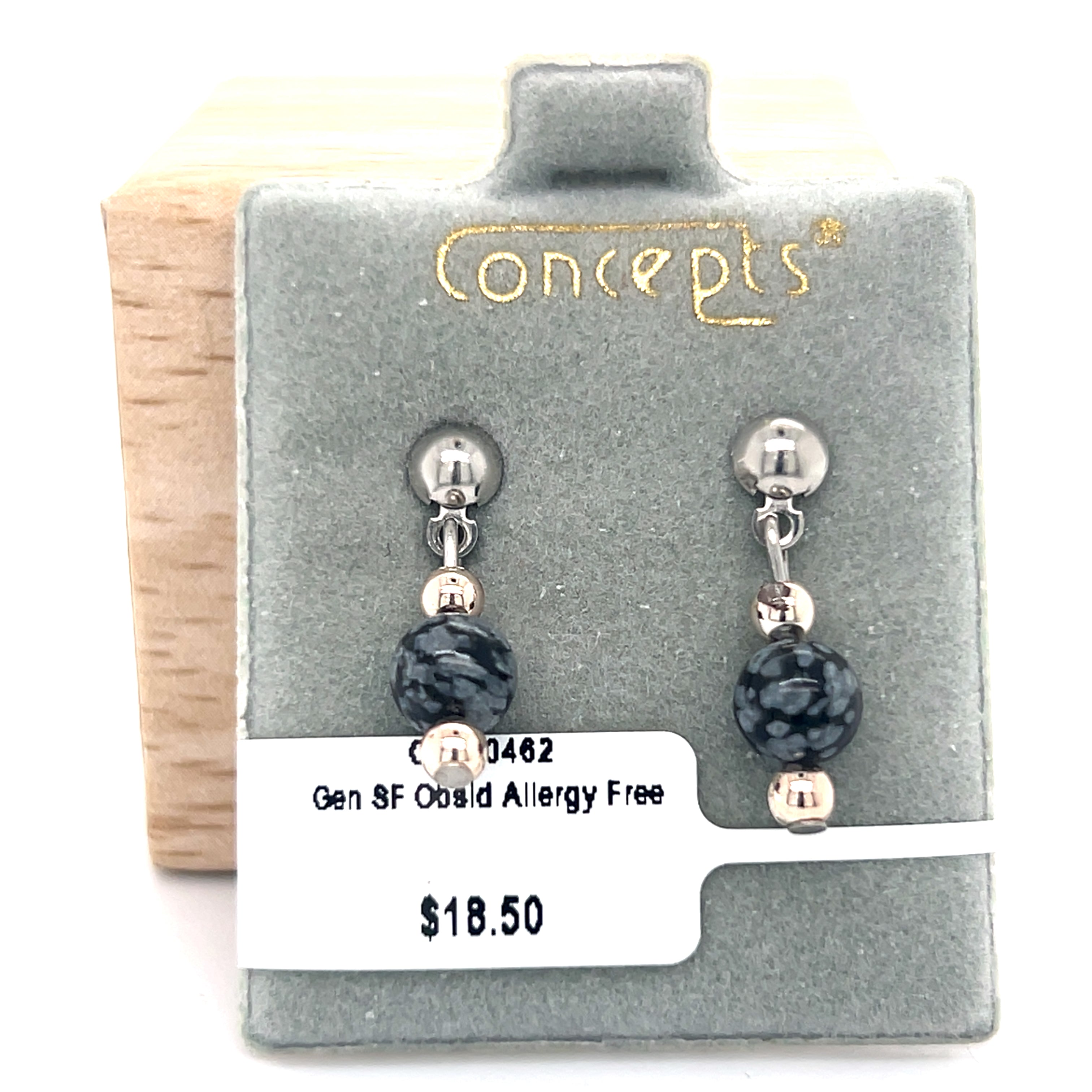 Genuine Obsidian Allergy Free Earrings