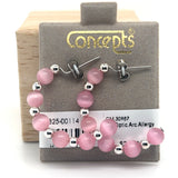Pink Optic Arc Allergy Free Earrings