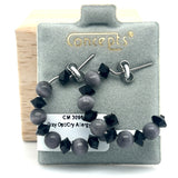 Gray Optical and Black Allergy Free Earrings