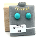 8mm Turquoise Allergy Free Earrings