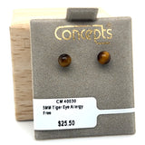 Concepts 5mm Tiger Eye Allergy Free Earrings