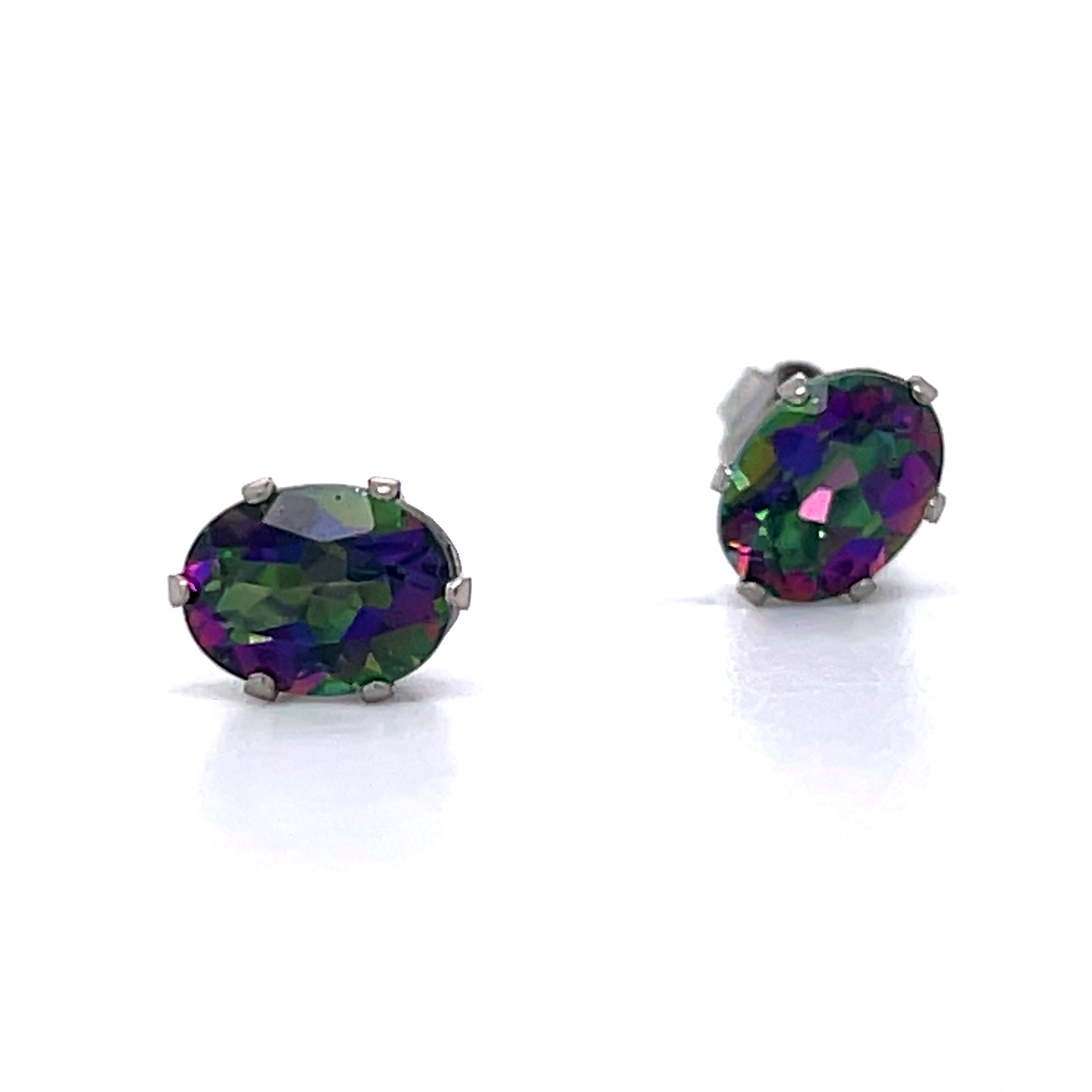 8x6 Mystic Fire Allergy Free Earrings