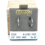 3/8" PST Hoop Allergy Free Earrings