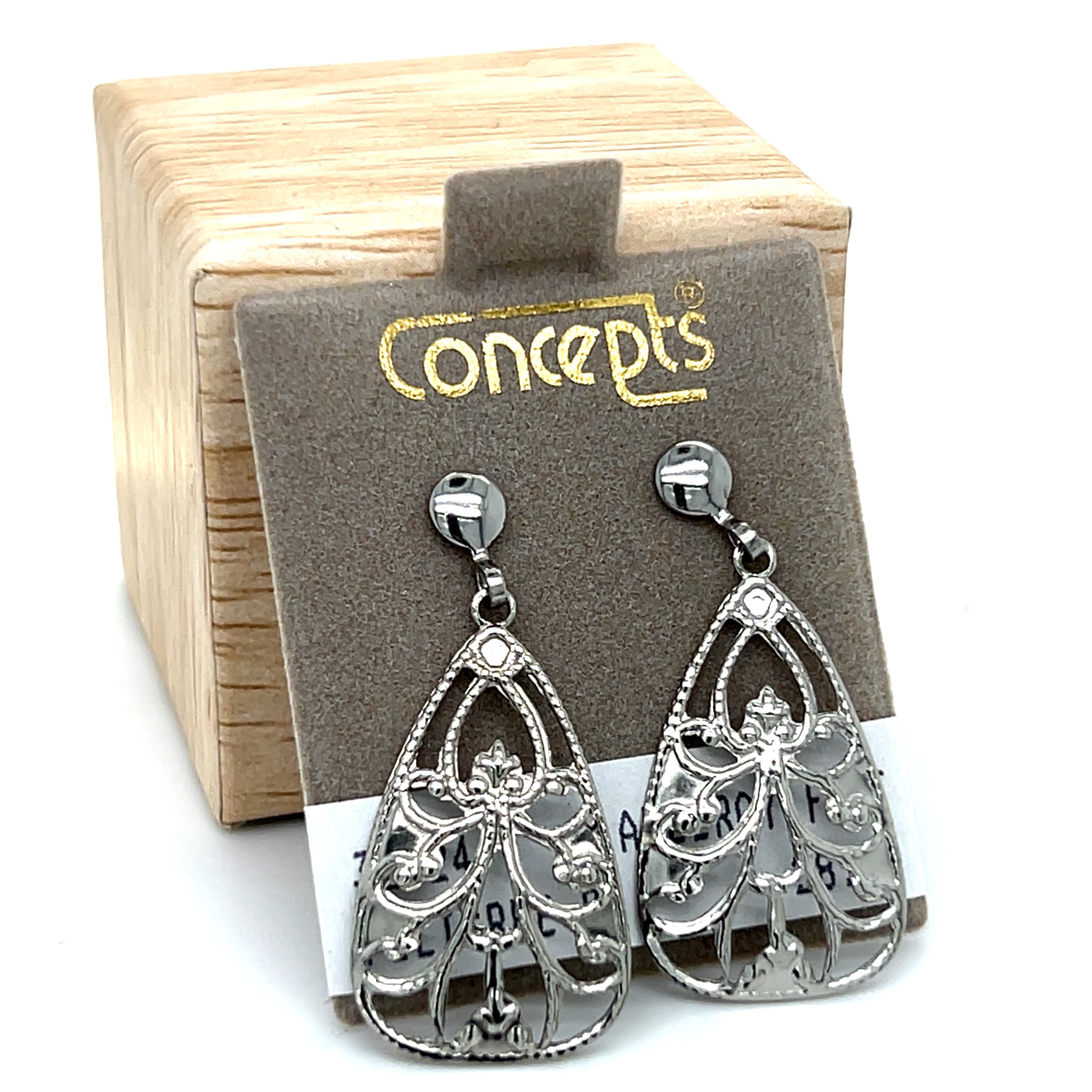 Concepts `25x16mm Filigree Allergy Free Earrings