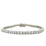 Sterling Silver 3CT Lab-Grown Diamond Tennis Bracelet 7"